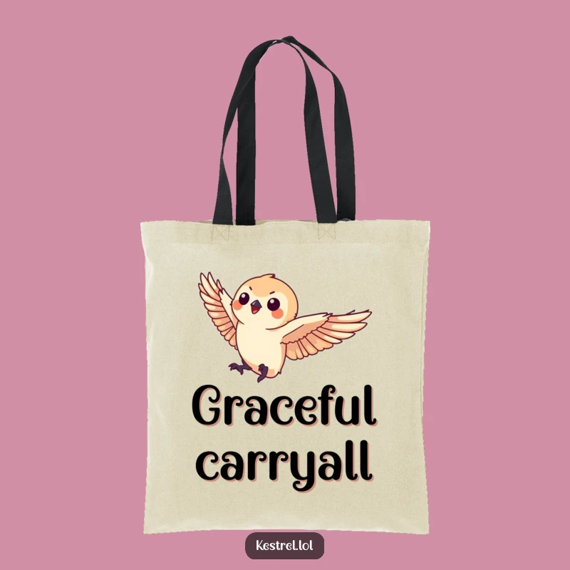 Funny Kestrel Tote Bag: Graceful Landing - Chic Accessory Gift